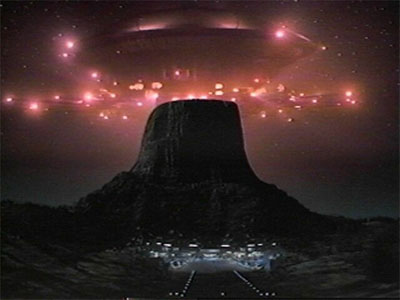 Devils Tower in de film 'Close Encounters of the Third Kind'